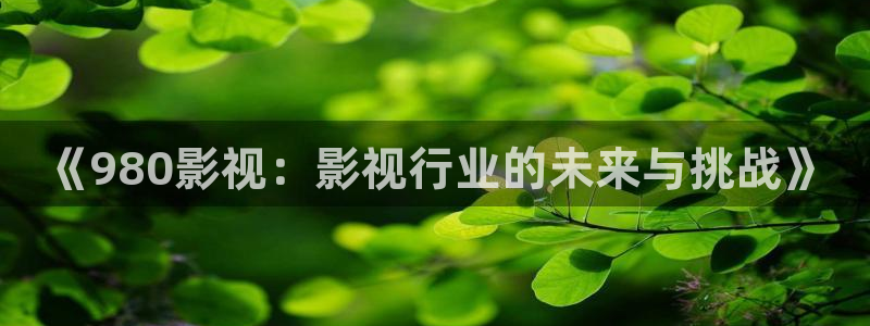 什么第七影院：《980影视：影视行业的未来与挑战》